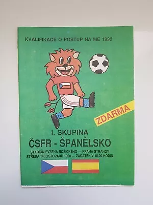 £1.99 • Buy Czechoslovakia V Spain 1990 European Championship Qualifier