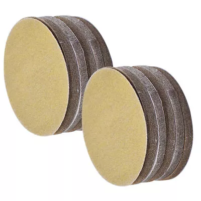P60-600 50PCS 125mm 5 Inch Sandpaper No Hole Hook And Loop Grip Sanding Discs • $20.69