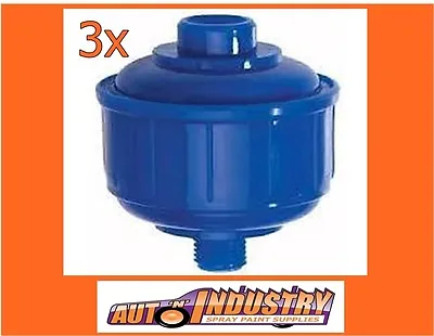 3 X Disposable Mini Oil & Water Traps / Air Filters For Spray Guns Suit Hvlp • £12.96