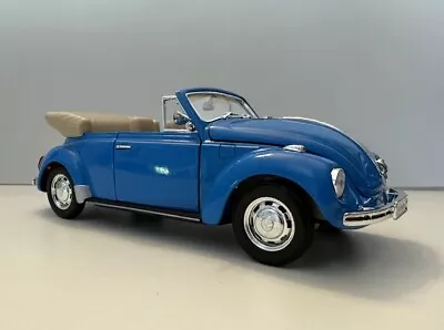 Welly 1:24 Diecast Car VW Volkswagen Beetle Convertible Blue • $14.99