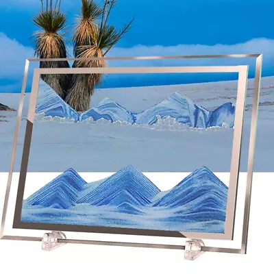 3D Sandscape In Motion Display Moving Sand Frame Art Picture Glass Flowing Gift • £5.92