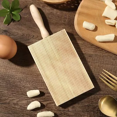 Dough Spaghetti Wooden Gnocchi Board Pasta Server Butter Paddle Maker Tool • $13.77