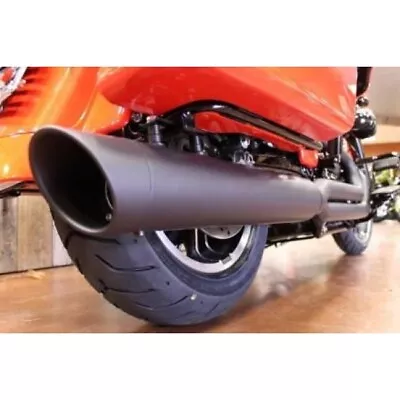 D&D Black M8 Billet Cat 2 Into 1 Exhaust Harley W/ Vortex Baffle FLH 17-Up • $1299