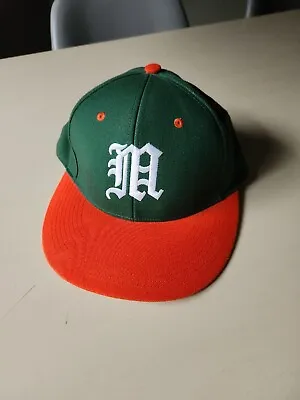 1980's Nike Team New Era MIAMI HURRICANES Baseball Fitted Hat Cap - Size 6 7/8 • $14.95