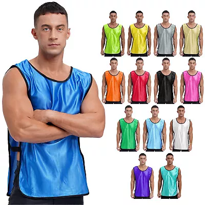 Mens T-shirt Gym Vest Team Tank Top Volleyball Jerseys Sport Tops Lightweight • $8.91