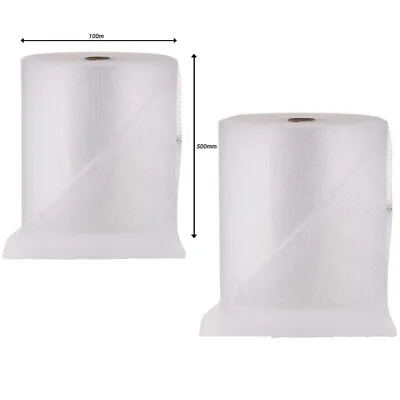 500mm X 100m Small Bubble Wrap Cushioning Quality Bubble 100 Meters Long Roll • £8.55