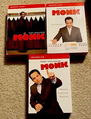 MONK Seasons 4 5 6 TV Series DVD Box Sets Tony Shalhoub • $11