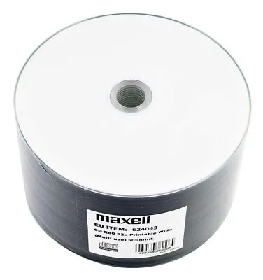 50 X MAXELL CD-R 52X Inkjet Printable 80 MIN Blank Media CD DISCS 700MB 624043 • £11.95