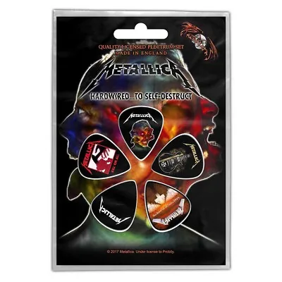 METALLICA HARDWIRED TO SELF DESTRUCT  Pack Of 5 PLECTRUMS  *OFFICIAL* KIRK HAMME • £4.94