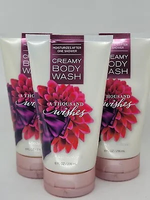 $25.49 • Buy Bath & Body Works A Thousand Wishes Creamy Body Wash X3 