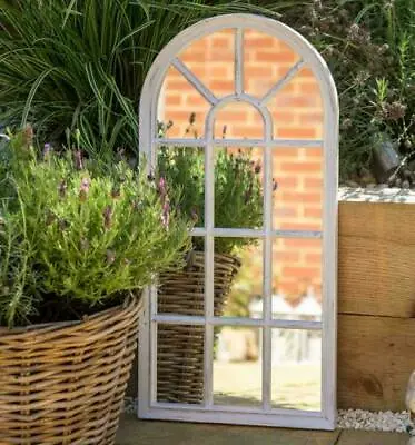£24.99 • Buy Rustic Look Window Style Arch Mirror Garden Home Wall Mounted Vintage Outdoor 69