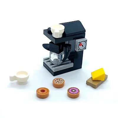 £4.99 • Buy LEGO Minifigure Food Coffee Machine & Cups Donuts Cookie & Cheese & Biscuit Gift