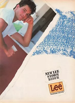 Lee Brand Jeans Storm Rider Man Mens 80'S Vtg Print Ad 8X11 Wall Poster Art • $6.24