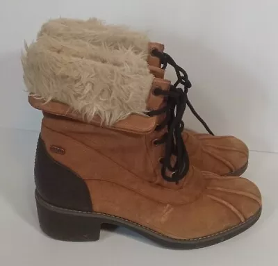 Merrell Chateau Mid Lace Polar WP Warm Boots Brown Womens 8.5 • $35