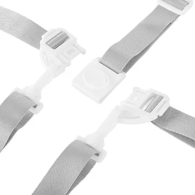 (White 5-Point Strap) High Chair Straps Adjustable 5 Point Harness Baby Safety • £5.29