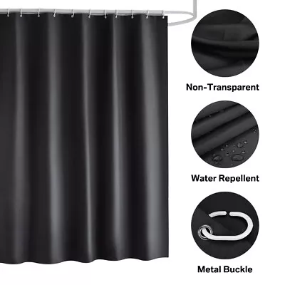 $13.89 • Buy Shower Curtain Liner Grommet Top Mildew Resistant 100% Vinyl Magnetic Bottom