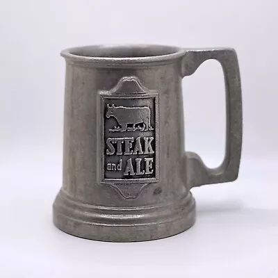 RWP Pewter Steak And Ale Vintage Restaurant Advertisement Beer Stein Mug • $24.99