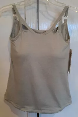 Mastectomy Camisole With Integrated Prosthetics Small W B Cup NWT Oat Cut-Ou • $125