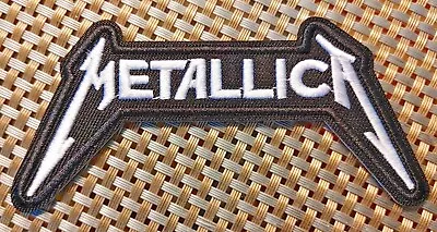 Metallica (band) Logo B/W Embroidered Patch Iron-On Sew-On US Ship • $3.99