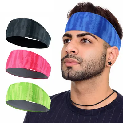 Sports Moisture Wicking Headband  Sweatbands Running Yoga Headband For Men Women • $5.99