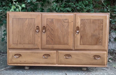 £499.95 • Buy ERCOL WINDSOR VINTAGE SIDEBOARD Cabinet Cupboard Mid Century Retro - Can Deliver