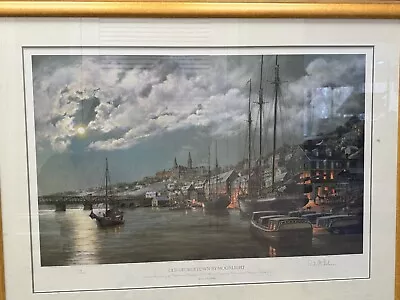 Paul McGehee  Old Georgetown By Moonlight  Ltd Ed Print Framed 1128 Out Of 2000 • $99.99