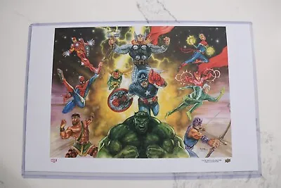2022 Marvel Fleer Ultra Avengers Lithograph Achievement Painting 3x3 Puzzle COA • $55
