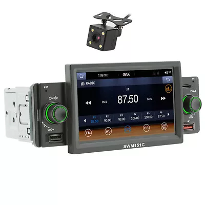 Car MP5 Player FM Radio Stereo Bluetooth Touch Screen Audio Head Unit Camera Kit • $143.67