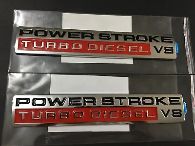 $18.50 • Buy 05-10 Super Duty Power Stroke Turbo Diesel V8 Door Emblem Fit 250 350 6.0 -2pcs