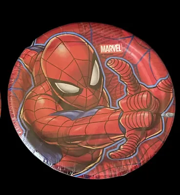 Spider-Man Birthday Plates 16 Count Brand New 6.75”  Marvel • £9.65