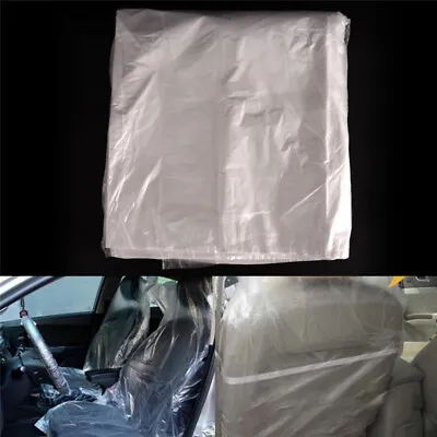 10pcs Disposable Plastic Car Seat Covers Protectors Mechanic Valet Roll Plas  ZC • $9.06