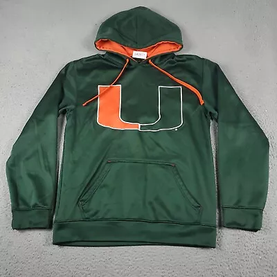 Champion Miami Hurricanes Sweater Boys Large Green Pullover Hoodie Sweatshirt* • $14.95