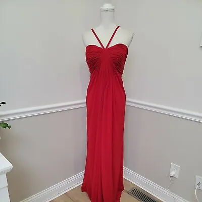 Vintage Alyce Designs Womens Size 10 Red Long Party Evening  Dress Made In USA  • $39.99