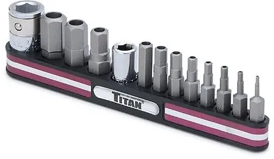 Titan Tools 16135 13pc SAE Hex Tamper Resistant Bit Socket Set • $13.59