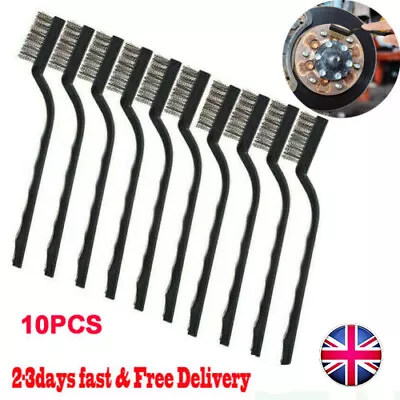 £4.79 • Buy 10x Small Wire Brush Set Stainless Steel Wire Brush DIY Paint Rust-Remover Tool