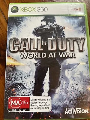 Call Of Duty World At War + Manual - Microsoft Xbox 360 PAL • $4.99