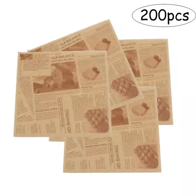 £8.11 • Buy 200pcs Sandwich Wrap Parchment Paper Food Wrap Grease Resistant Separate
