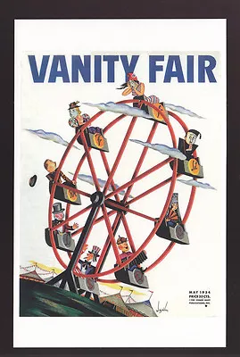 VANITY FAIR MAGAZINE COVER ART POSTCARD May 1934 Constantin Alajalov Currencies • $2.36