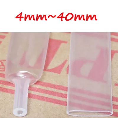 Clear 4mm~40mm 4:1 Heat Shrink Tube Adhesive Glue Lined Heatshrink Sleeving   • $108.10