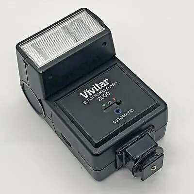 Vivitar 2000 Electronic Shoe Mount Flash For Camera photography Tested Working • $14.52