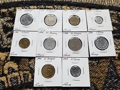 Poland : Collection Of 10 Different Circulated Coins - Xi • $1.29