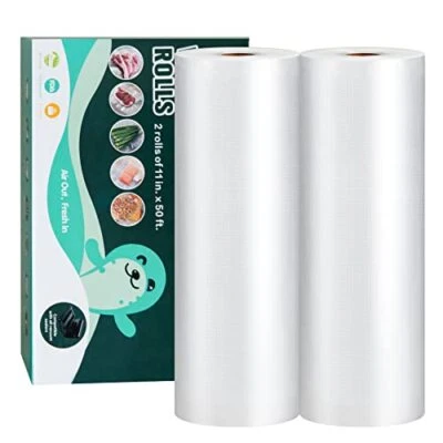 $21.70 • Buy Happy Seal Vacuum Sealer Bags 11x50 Rolls 2 Pack For Food Saver Seal A Meal B...
