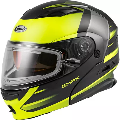 GMAX MD-01S Modular Electric Shield Snow Helmet (Matte Black/Hi-Vis Small) • $99.99