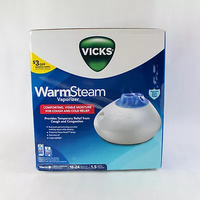 Vicks Warm Steam Vaporizer With Night Light Model V150SGNLUPC 1.5 Gallon NIB • $16