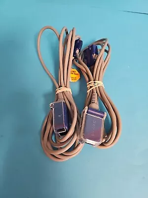 Lot Of 2 Covidien Nellcor DOC-10 SpO2 Adapter Cable Cord 10 Foot Free Shipping • $19.99