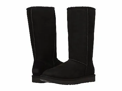 Women's Shoes UGG CLASSIC TALL II Slip On Sheepskin Boots 1016224 BLACK • $155