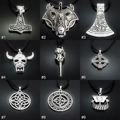 Norse Silver Tone Pendant Necklace Mens Ladies Womens Boys Girls Jewellery UK • £4.29