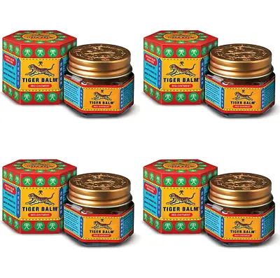 Tiger Balm (Red) Super Strength Pain Relief Ointment (pack Of 4 Jars ) • $18.99