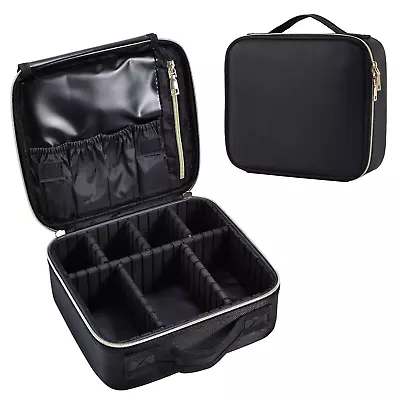 Travel Makeup Bag Make Up Bag For Women Large Leather Cosmetic Bag Travel • $26.08