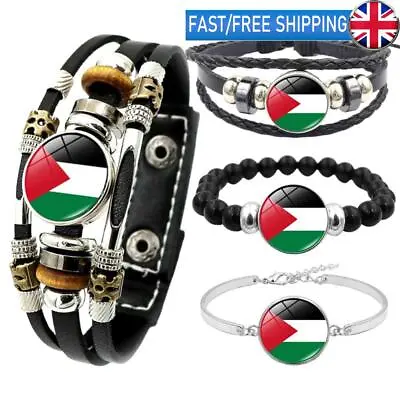 Palestinian Flag Braided Bracelet Palestine Four Style Flag Wristband Gift • £4.89